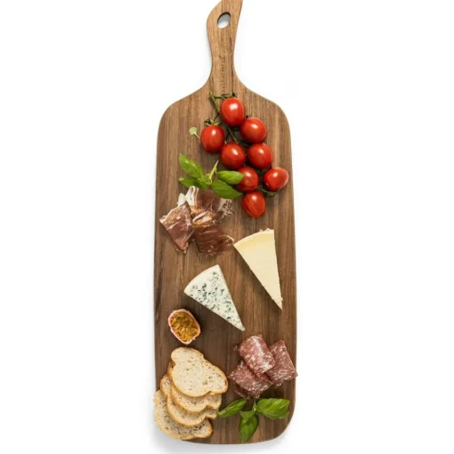 Markus Cheese Board With Cutlery 63x20x1,5 cm, Acacia Wood