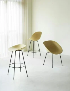 Mat Barstool 65 cm, Seaweed / Cream