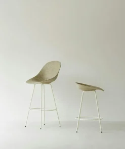 Mat Barstool 65 cm, Seaweed / Cream