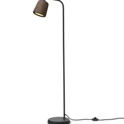 Material Floor Lamp, White Opal Glass