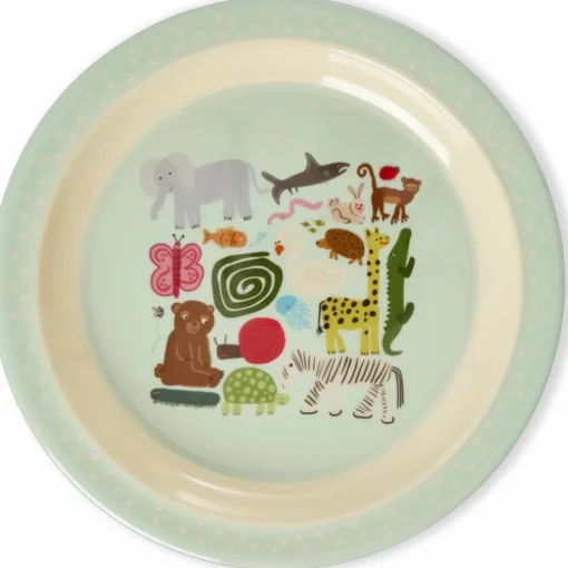 Melamine Plate 20 cm, Pink Happy Forest