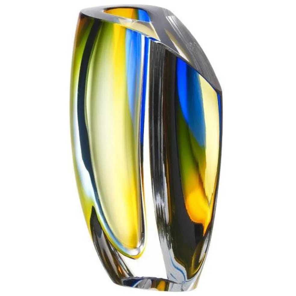 Mirage Vase 21 cm, Blue/Amber