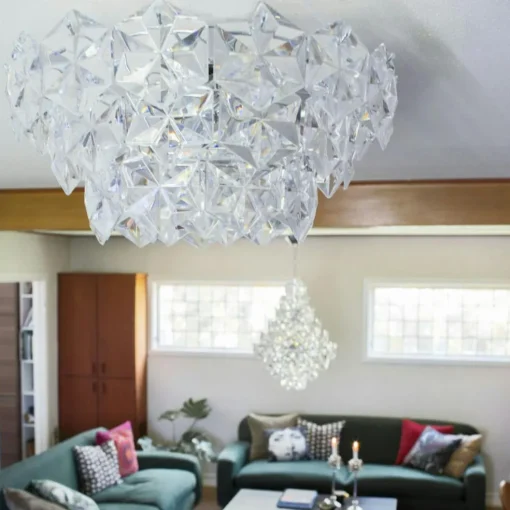 Monarque Flush Ceiling Light 50 cm, Black