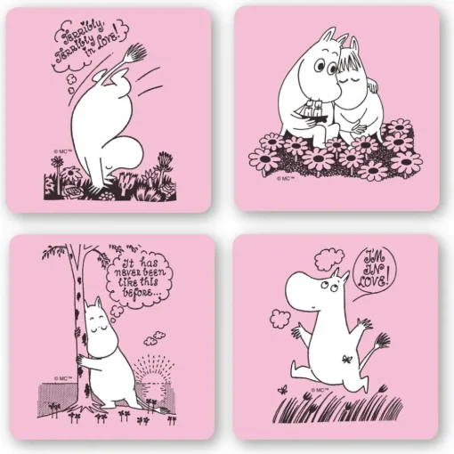 Moomin Coasters 4-Pack, Love