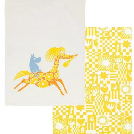 Moomin Kitchen Towel Party 2-pack, Yellow