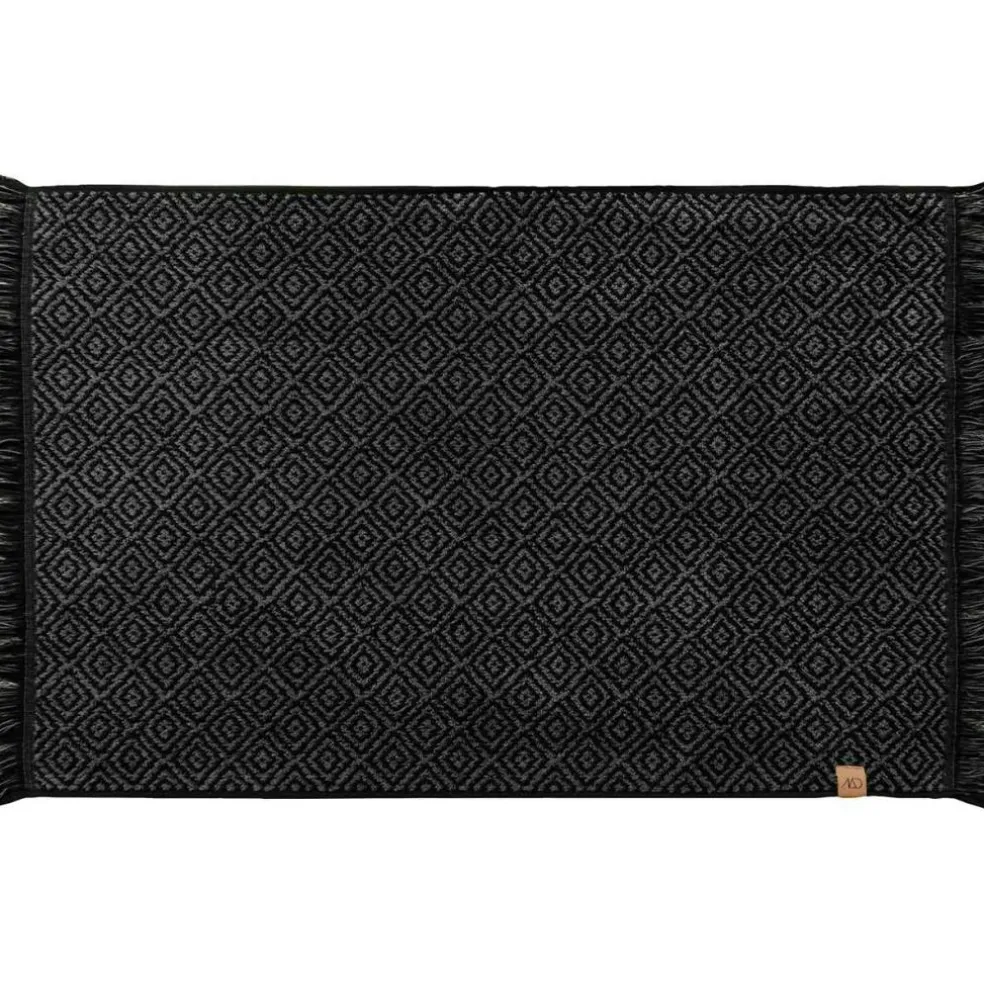 MOROCCO Bath Mat, Black / Grey