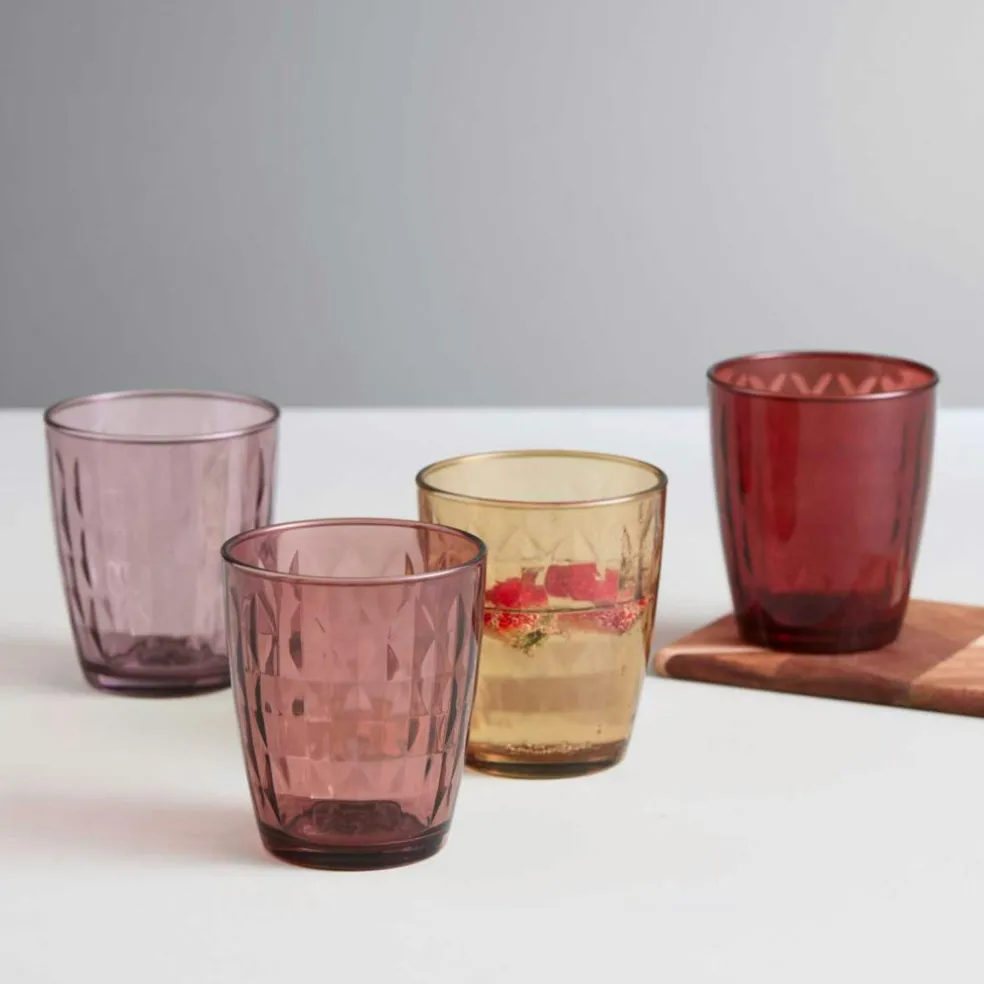 Mosaik Drinking Glass 4-pack 34 cl, Green Blue