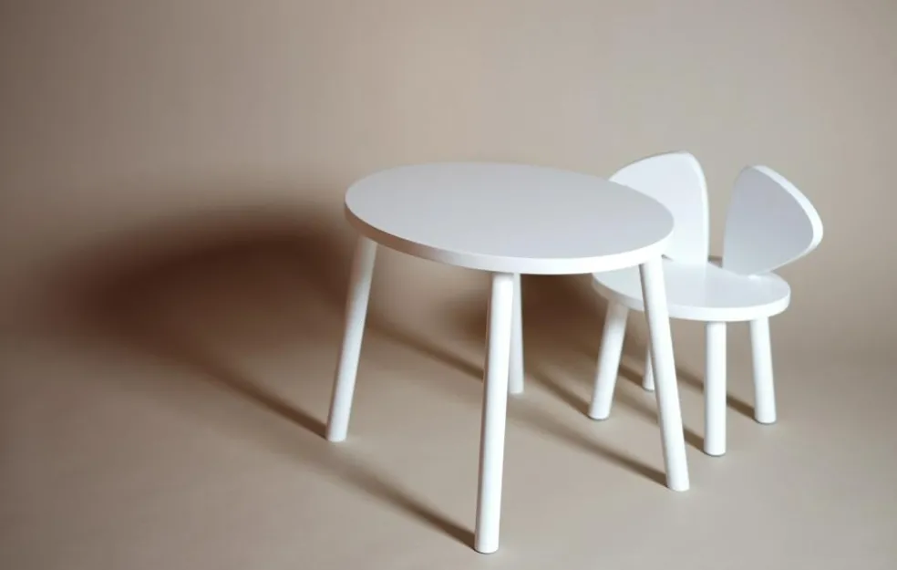 Mouse Children's chair (2-5 years), Matt lacquered Oak