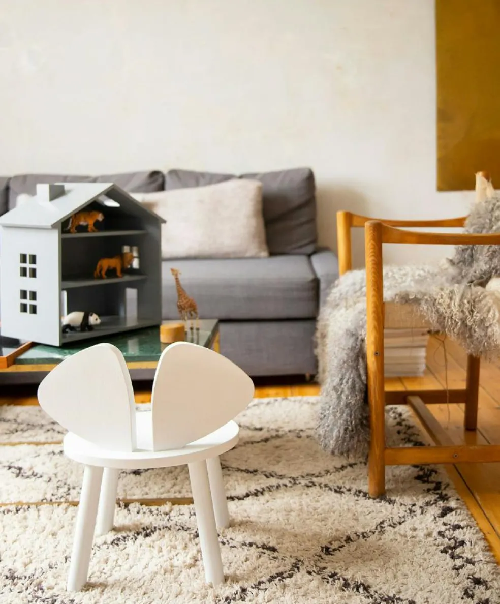 Mouse Children's chair (2-5 years), Matt lacquered Oak