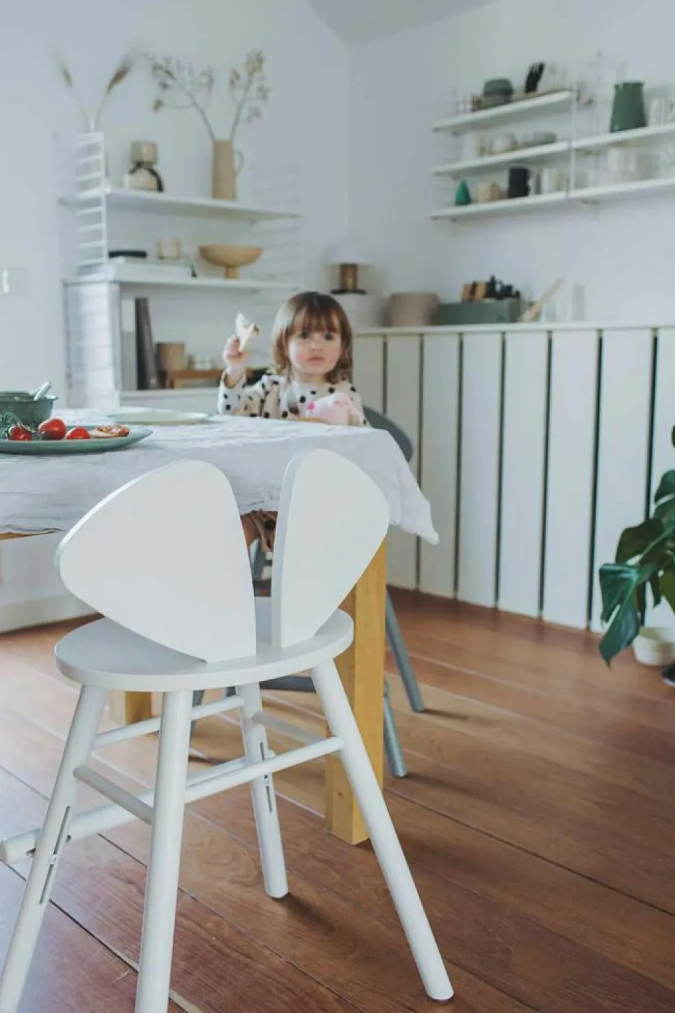 Mouse Junior Child Chair (3-9 years), White Ash