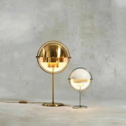 Multi-Lite Table Lamp, Chrome / White