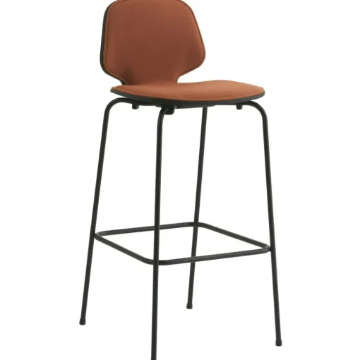 My Chair Bar Stool 75 cm, Cognac / Black Steel