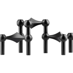 Nagel Candlestick 3 Pieces, Brushed Brass