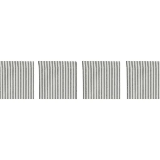 Narrow Stripe Coasters 10x10 cm 4-pack, Grey