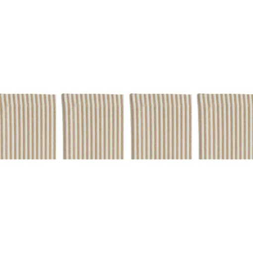 Narrow Stripe Coasters 10x10 cm 4-pack, Grey