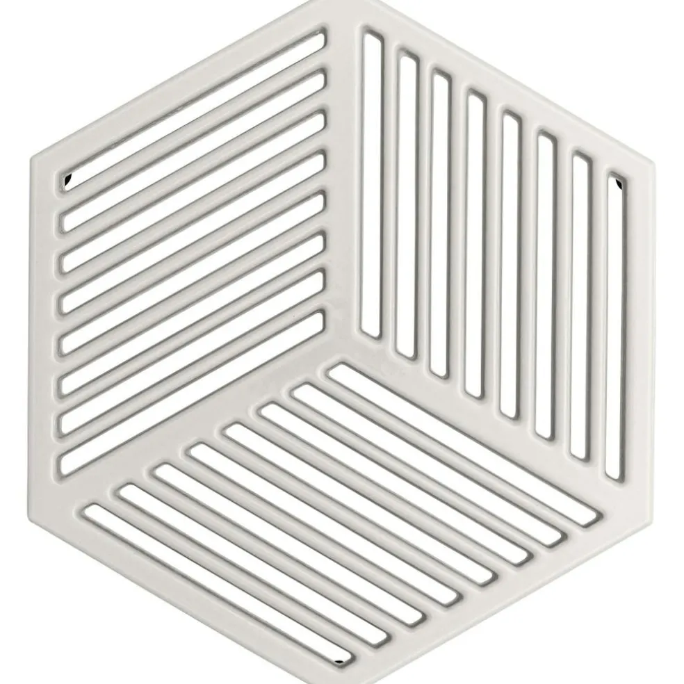 Natural Canvas Trivet Cast Iron 21,5x24,5 cm, White