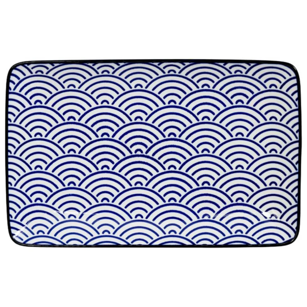 Nippon Blue Sushi Plate 13,5x21 cm, Star