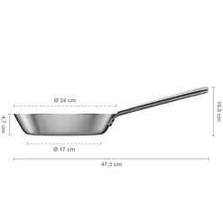 Norden Frying Pan Uncoated Stainless Steel, 28 cm