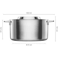 Norden Pot Uncoated Stainless Steel, 5 L