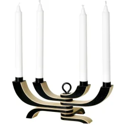Nordic Light Candlestick With 4 Arms, Black