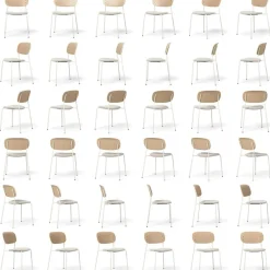 Note Chair, Oak / Beige Bouclé / White