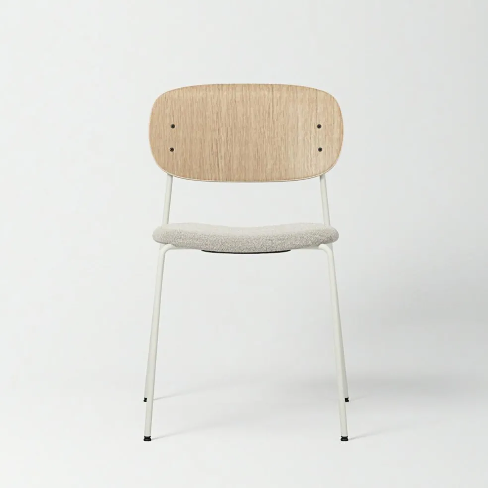Note Chair, Oak / Beige Bouclé / White