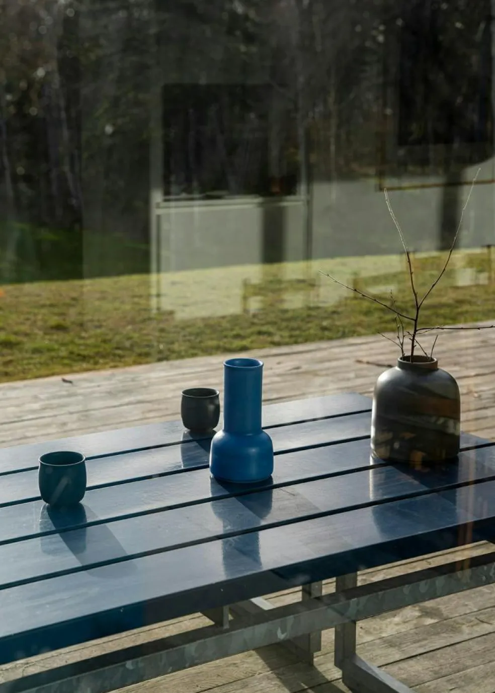 Omar Vase 22 cm, Electric Blue