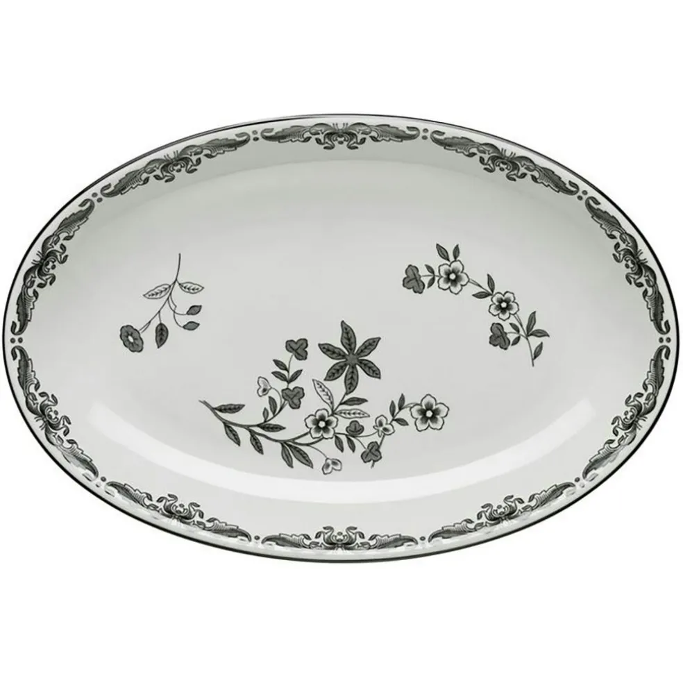 Ostindia Black Serving Dish, 33x22 cm