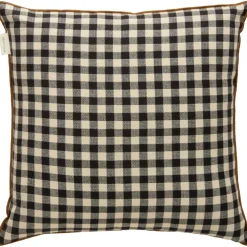 Outline Check Cushion 50x50 cm, Black