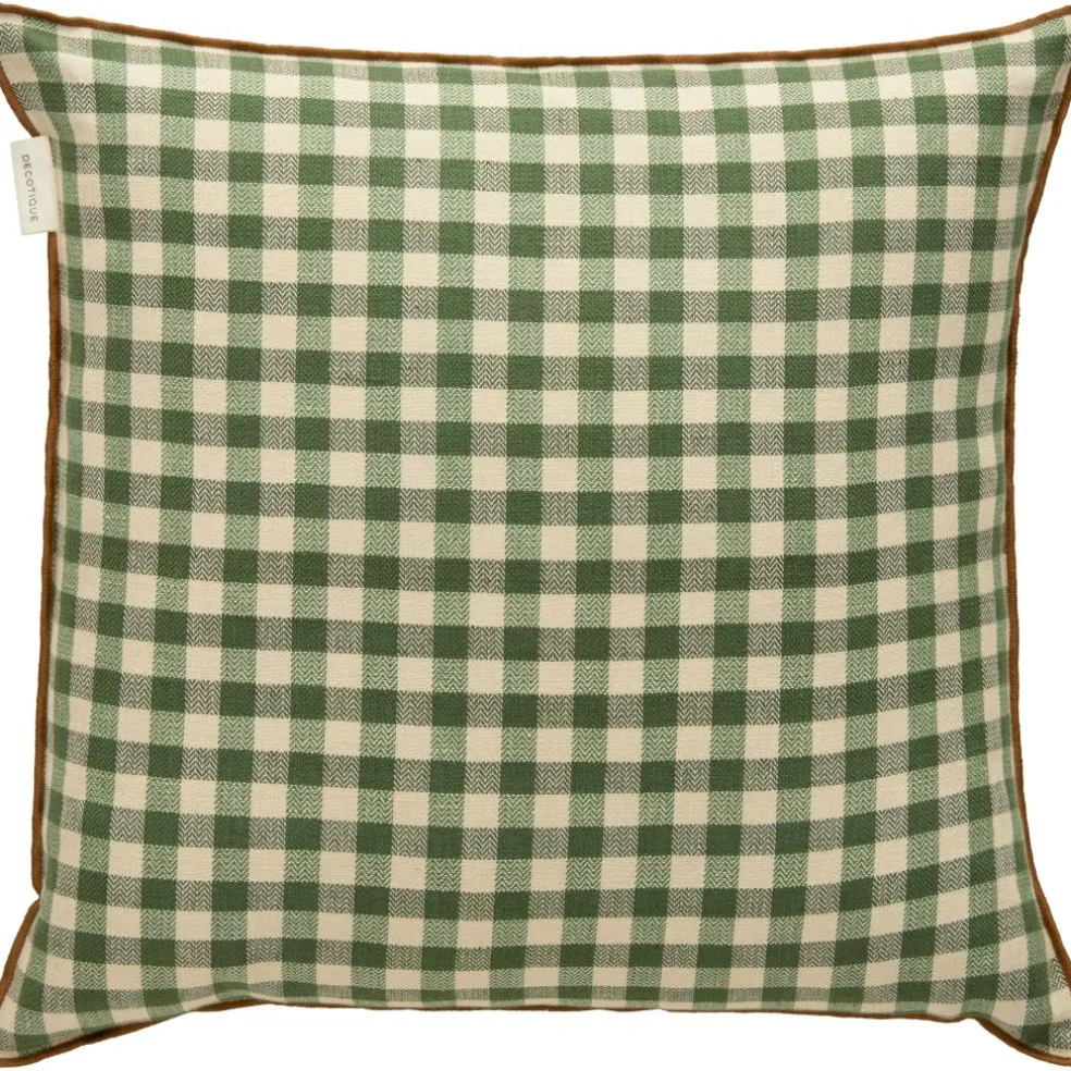 Outline Check Cushion 50x50 cm, Black