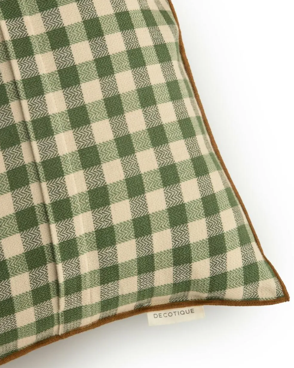 Outline Check Cushion 50x50 cm, Black