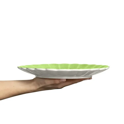 Oyster Plate, Yellow, 28 cm