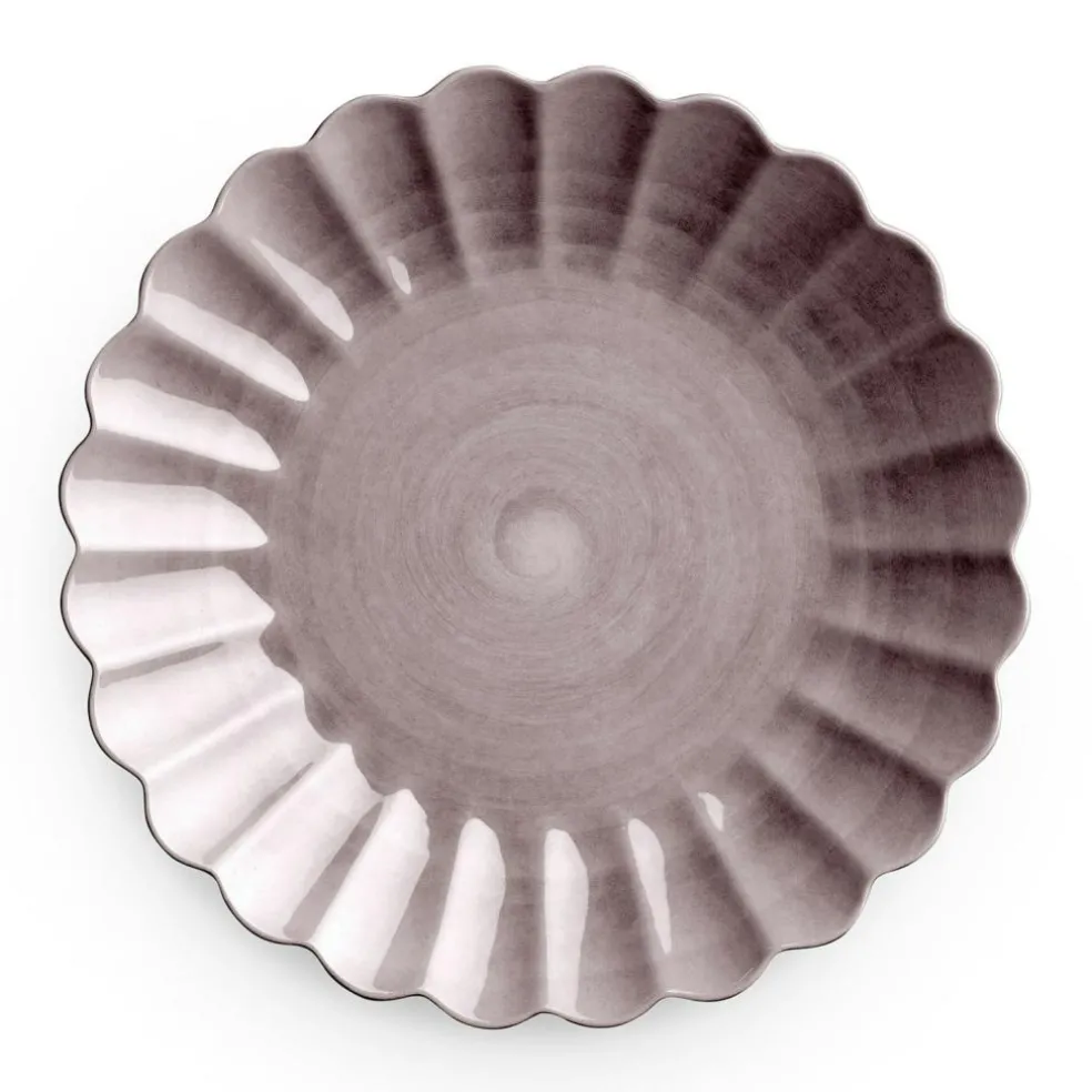 Oyster Plate, Yellow, 28 cm