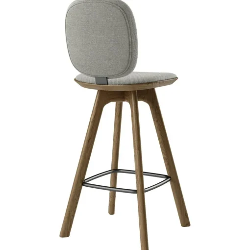 Pauline Comfort Bar Chair 75 cm, Fumed Oak / Leather Almond