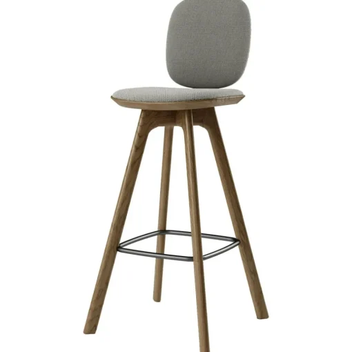 Pauline Comfort Bar Chair 75 cm, Fumed Oak / Leather Almond