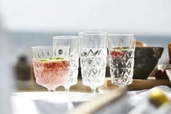 Picknick Glass High With Foot Acrylic 4-pack, Clear
