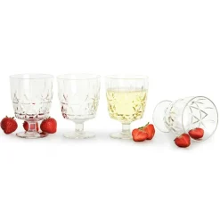 Picnic Juni Glass With Foot 4-pack, Clear