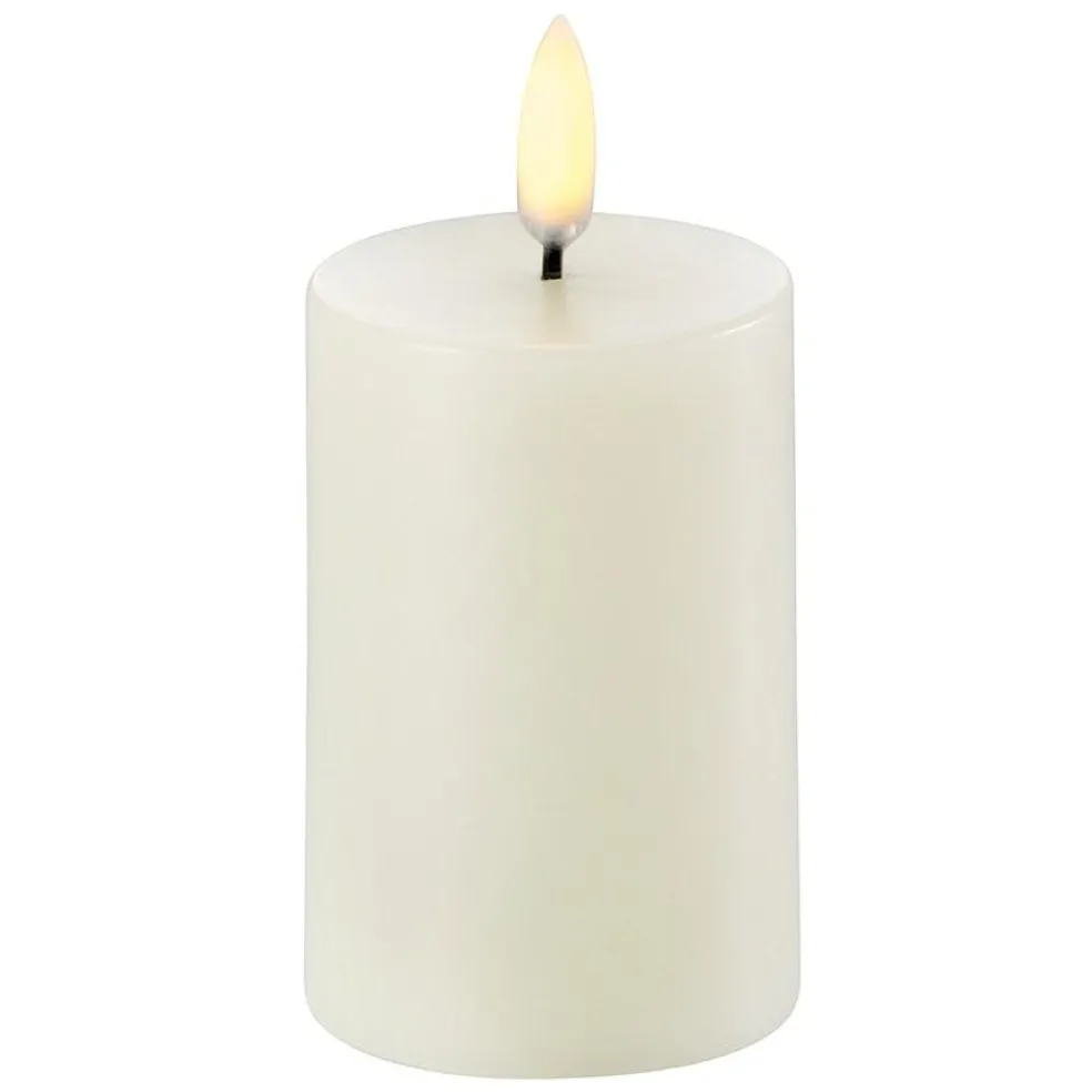 Pillar Candle Led Nordic White, 5 x 7,5 cm