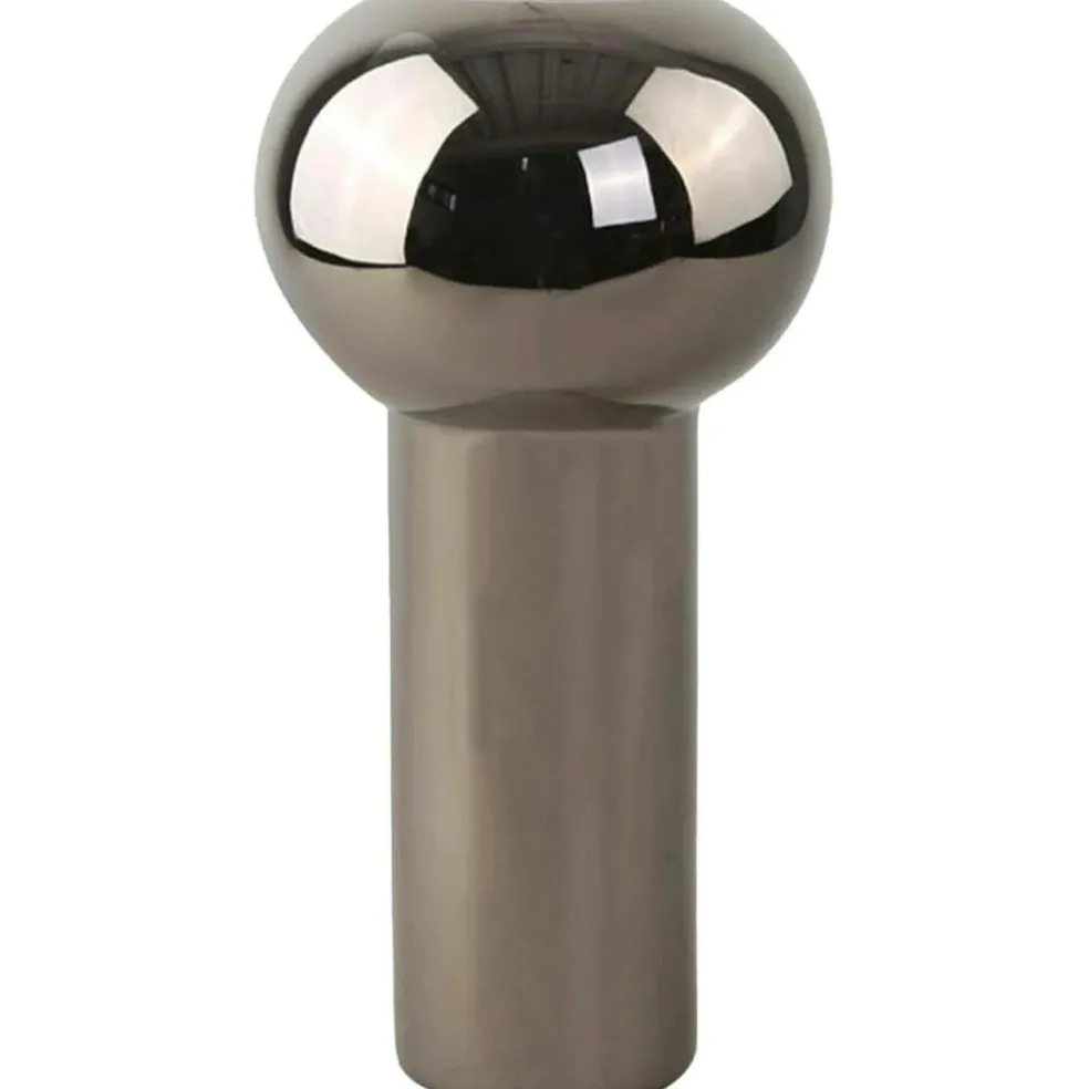 Pillar Vase 32 cm, Dark Silver