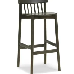 Pind Bar Stool 75 cm, Black Stained Ash