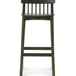 Pind Bar Stool 75 cm, Black Stained Ash