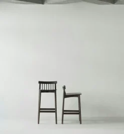 Pind Bar Stool 75 cm, Black Stained Ash