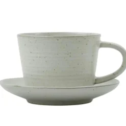Pion Cup With Saucer 23 cl, Grey/White