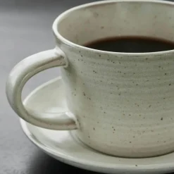 Pion Cup With Saucer 23 cl, Grey/White