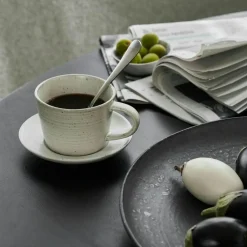 Pion Cup With Saucer 23 cl, Grey/White