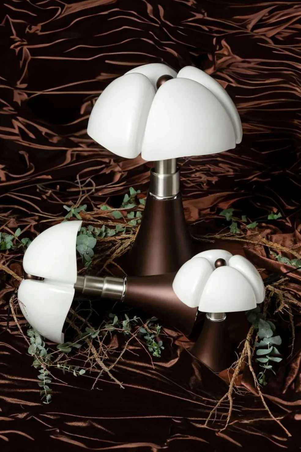Pipistrello Medium Table Lamp, Dark Brown