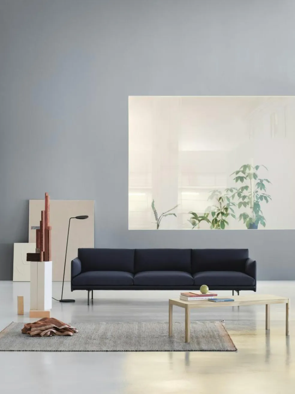 Ply Wool Rug 200x300 cm, Black / White