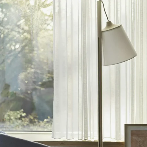 Pull Floor Lamp, White / Oak