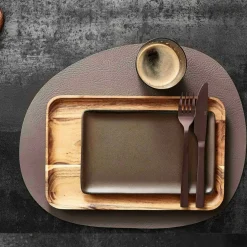 Raw Buffalo Table Mat 33,5x41 cm, Grey