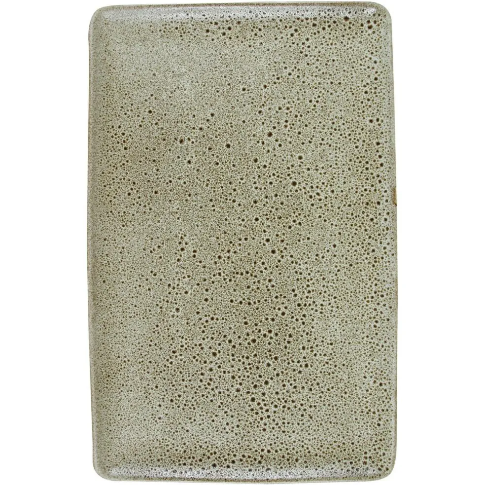 Raw Rectangular Plate 23.5x15, Sandy Beige